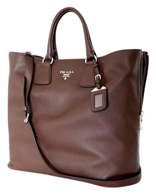 Prada Phenix Vitello Bruciato Leather Cross Body Bag