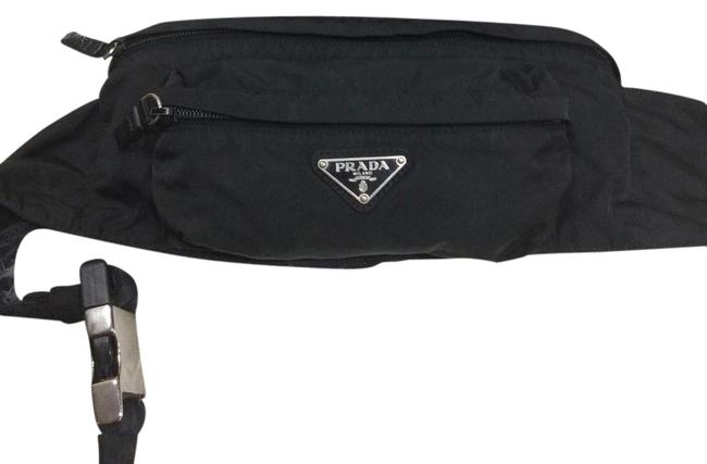 Prada Waist Black Canvas Cross Body Bag