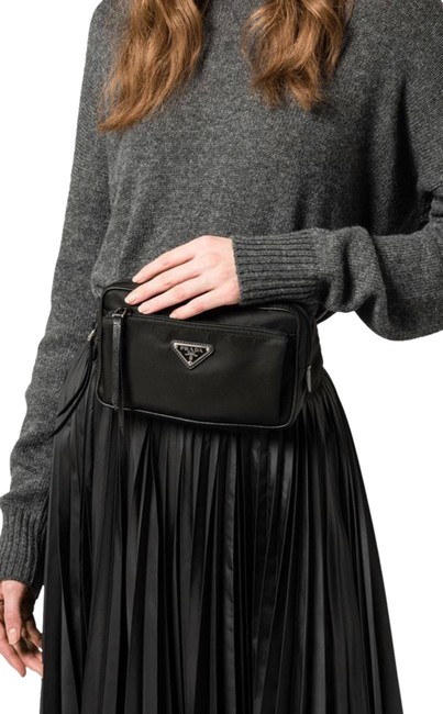 Prada Waist Black Tessuto Cross Body Bag