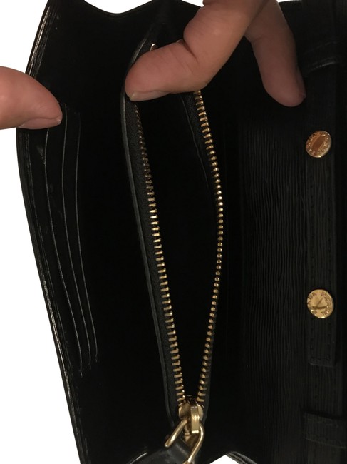 Prada Wallet Black Leather Cross Body Bag