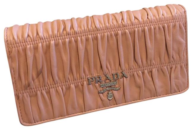 Prada Wallet Gaufre Pink Leather Cross Body Bag