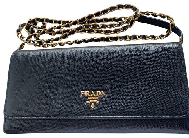 Prada Wallet On A Chain Leather Cross Body Bag
