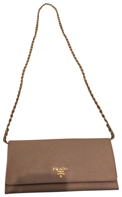 Prada Wallet on Chain Nude Cross Body Bag