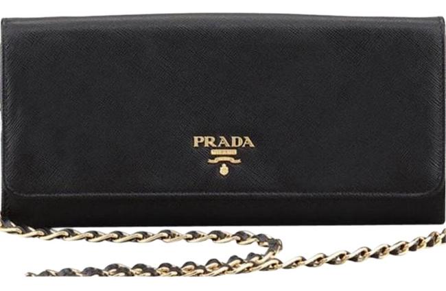 Prada Woc Black Vitello Move Leather Cross Body Bag