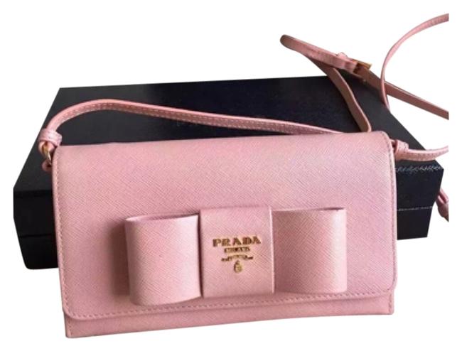 Prada Woc Pink Leather Cross Body Bag