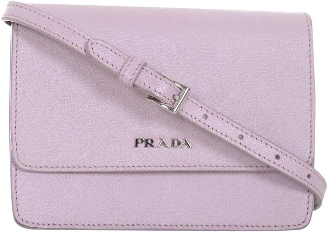 Prada Shoulder Woc Purse Pink Saffiano Leather Cross Body Bag