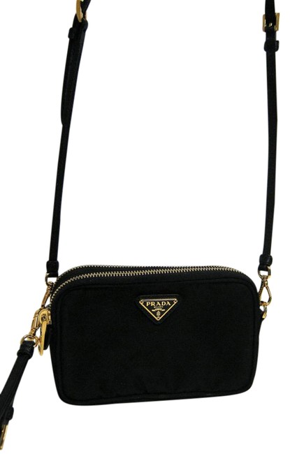 Prada Wristlet Black Nylon Cross Body Bag