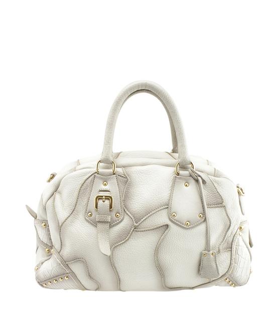 Prada 156502 White Leather Satchel