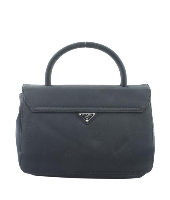Prada 165617 Black Nylon Satchel