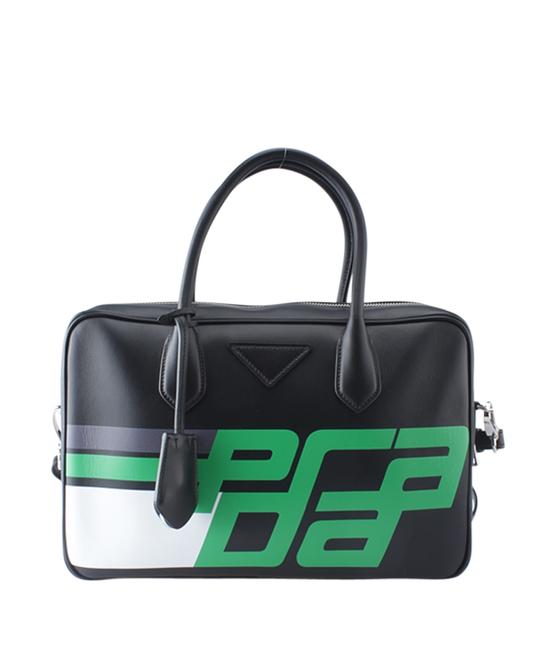 Prada 1bb045 City Calf 166355 Black Leather Satchel