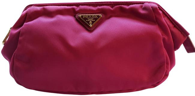Prada 1n1398 Pink Cotton Clutch