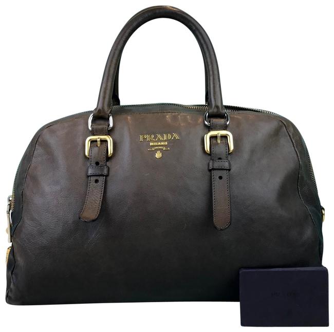 Prada Ombre Adresia Zippers Satchel Womens Sale Brown Leather Hobo Bag