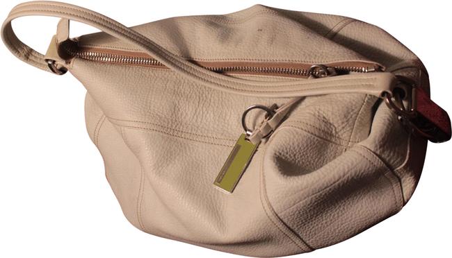 Prada Alabaster Pebbled Leather Convertible White Hobo Bag