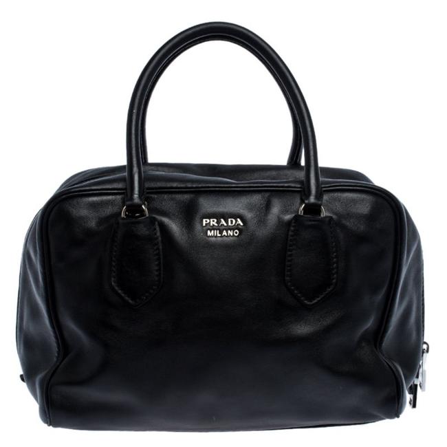Prada Bauletto Black Leather Satchel