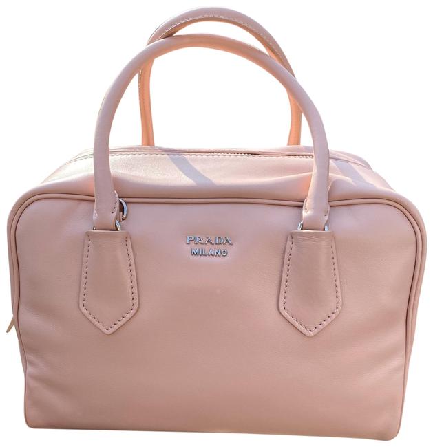 Prada Bauletto Inside Rare Medium Pink Calfskin Leather Satchel