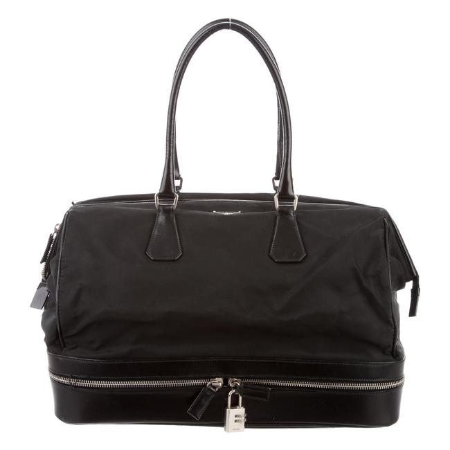Prada Beauty Black Tessuto and Leather Satchel