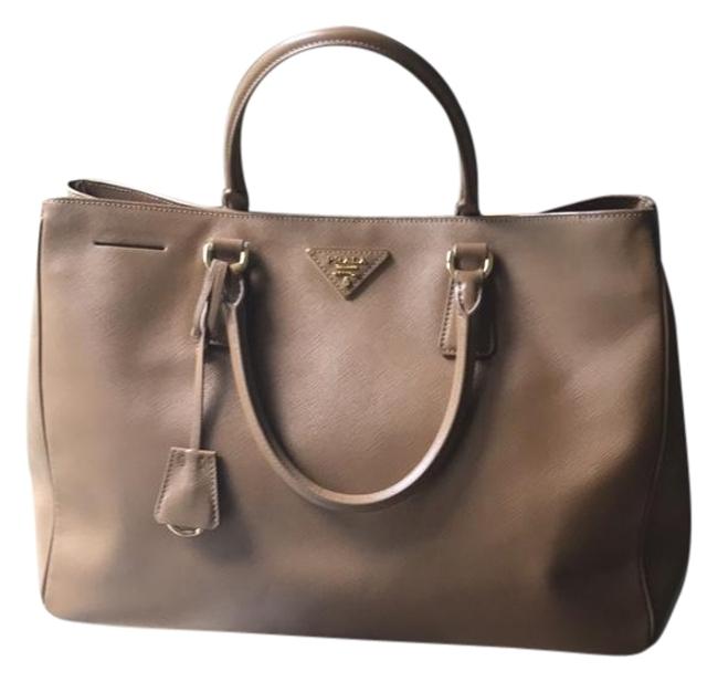 Prada . Beige Leather Satchel