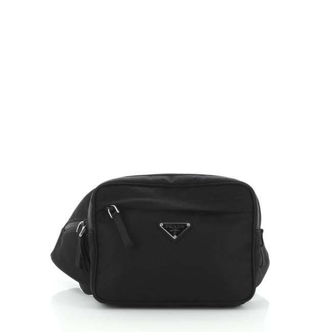 Prada Belt Bag Montagna Tessuto Small Black Nylon Clutch