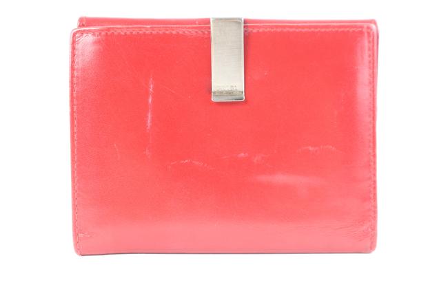 Prada Bifold Wallet 03pz0710 Red Leather Clutch