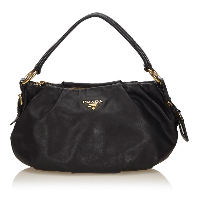 Prada Black Leather X Others Hobo Bag
