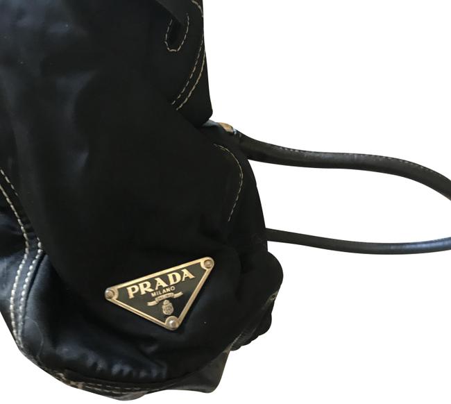 Prada Black Nylon and Leather Satchel