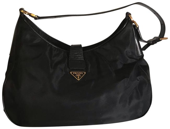 Prada Black Nylon Hobo Bag