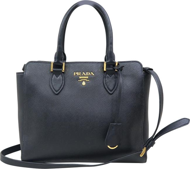 Prada Black Saffiano Leather Satchel