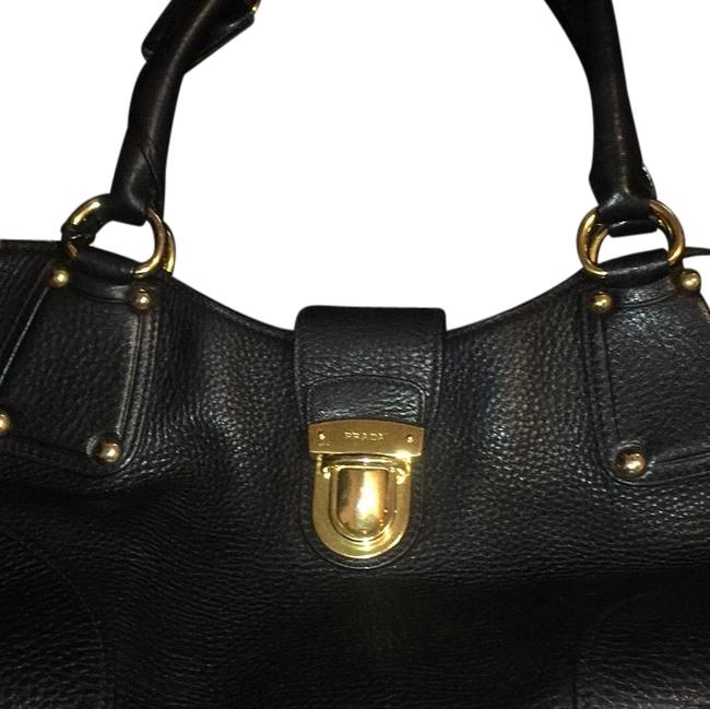 Prada Purse Black Leather Satchel