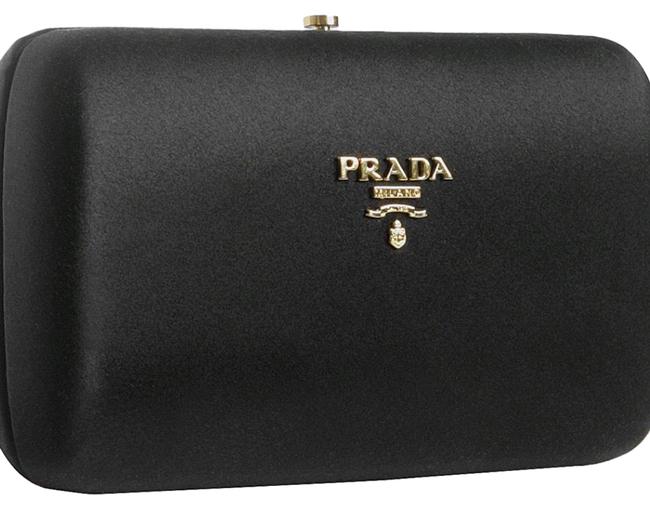 Prada Black Satin Clutch