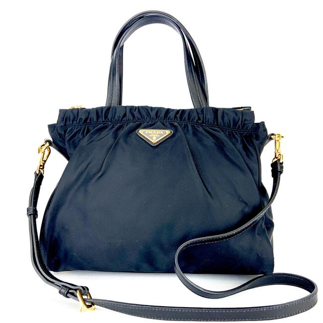 Prada Black Tessuto Nylon Satchel