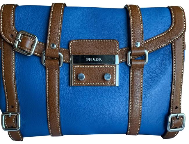 Prada Blue Leather Satchel