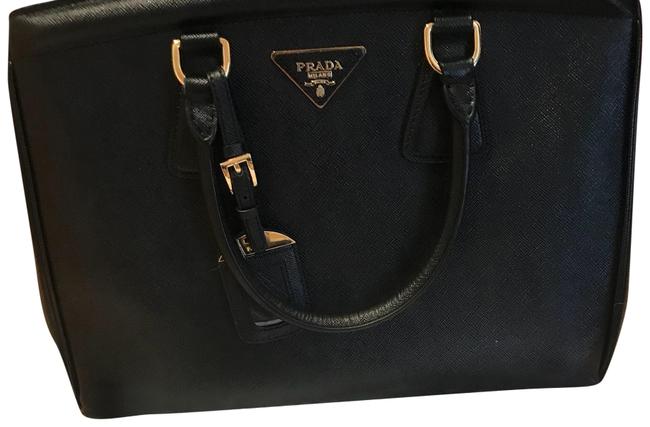 Prada Bn2402 Vernic Nero Black Saffiano Leather Satchel