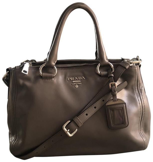Prada Bn2866 Argilla Leather Satchel