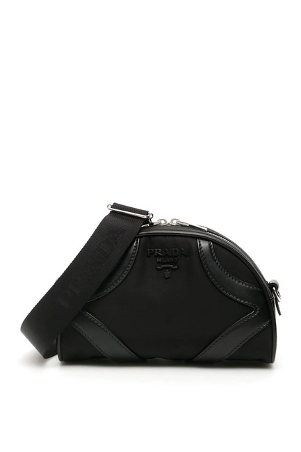 Prada Bowling Bag Cr Black Leather Clutch
