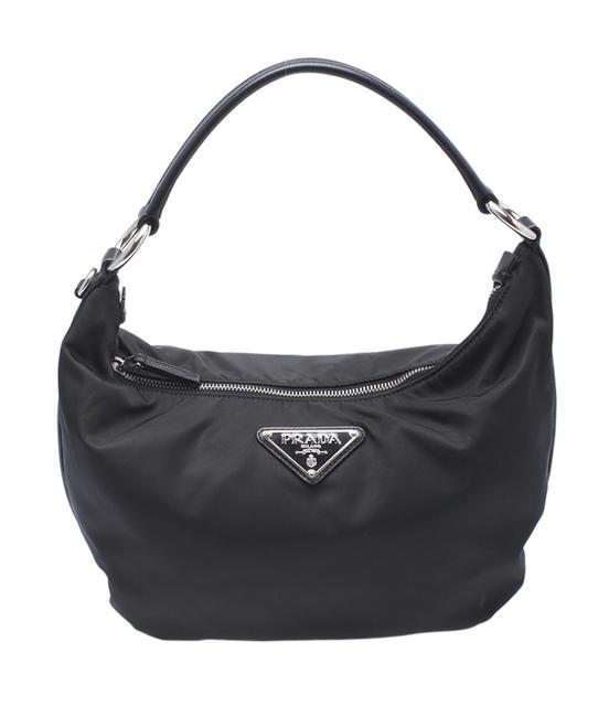 Prada Br3291 150131 Black Nylon Hobo Bag