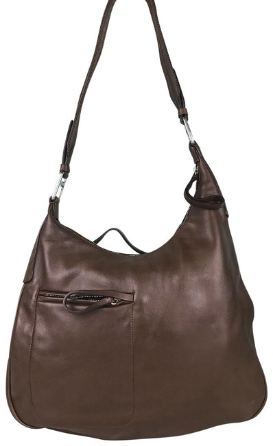 Prada Brown Leather Hobo Bag