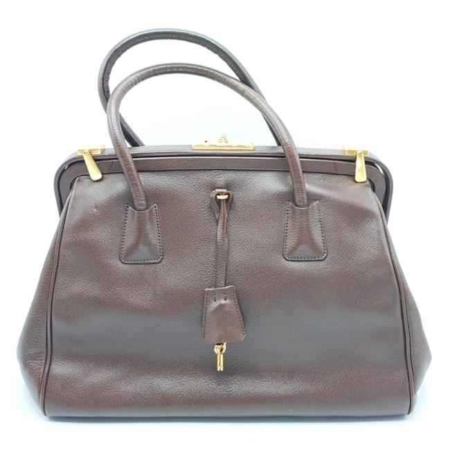 Prada Brown Leather Satchel