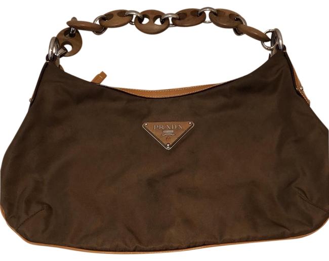 Prada Brown Nylon Hobo Bag