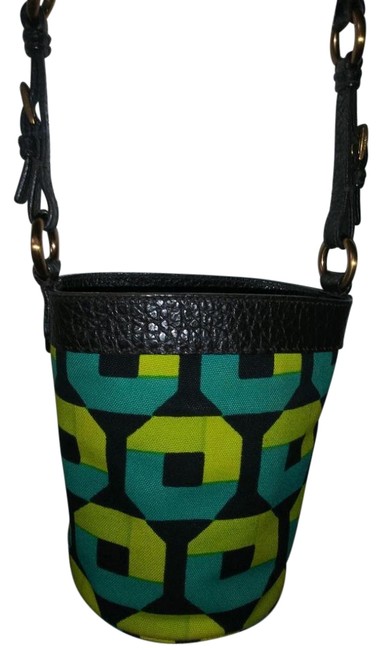 Prada Bucket Style Green Black Brown Hobo Bag