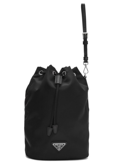 Prada Bucket WristletBucket Black Nylon Hobo Bag