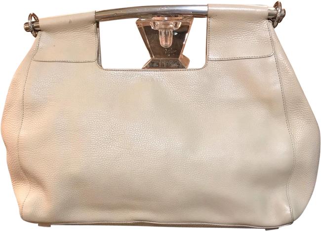 Prada Cahier Beige Leather Satchel