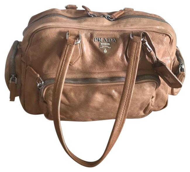 Prada Camel Cowhide Leather Satchel