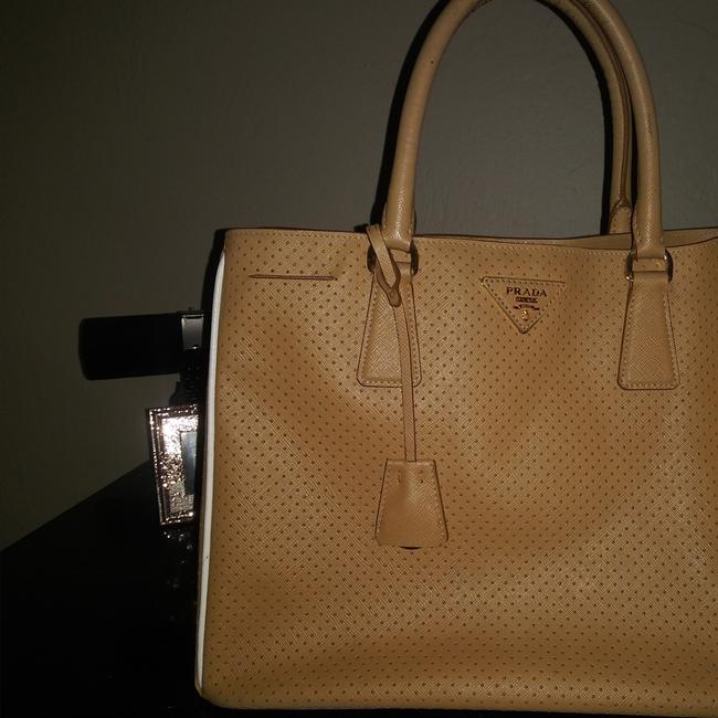 Prada Camel Leather Satchel