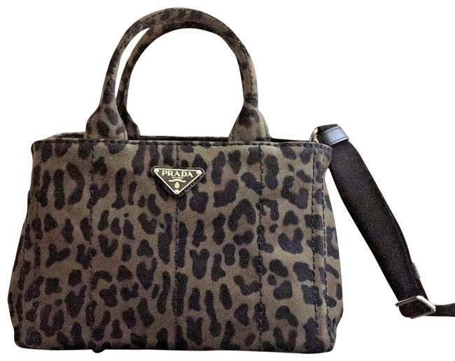 Prada Crossbody Canapa Camouflage HandbagCrossbody Militare Canvas Satchel