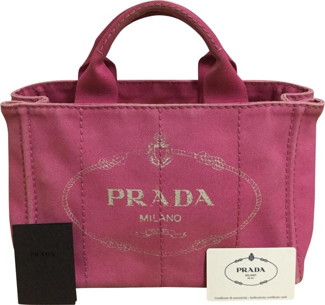 Prada Canapa Canvas Pink Satchel
