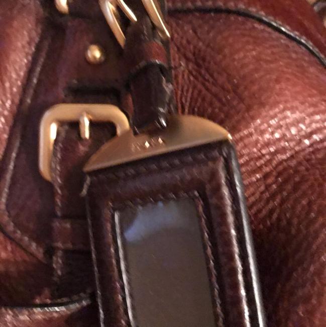 Prada Cervo Antik Tote Brown Deerskin Leather Satchel