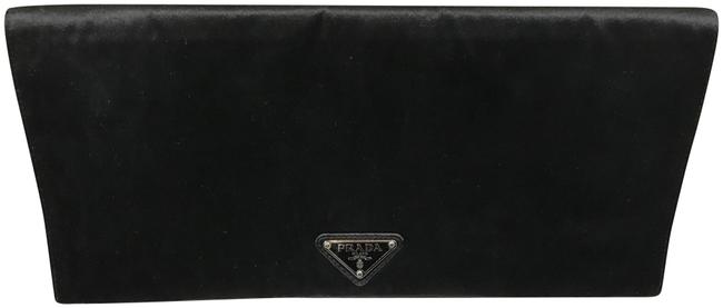 Prada Classic Black Satin Clutch