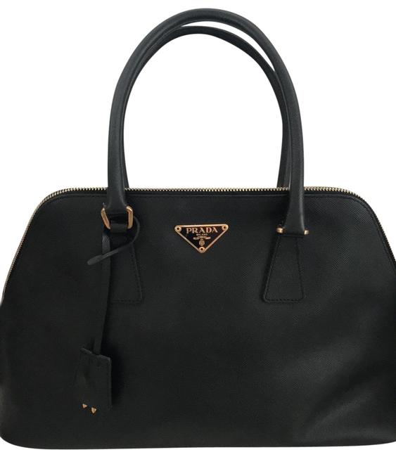 Prada Top Handle Bag Classic Nero black Leather Satchel