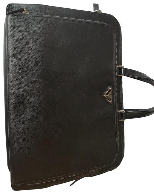 Prada Computer Black Washable Exterior Satchel