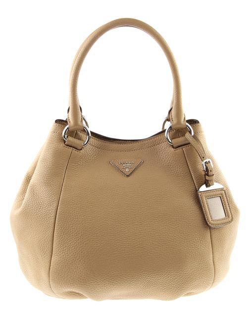 Prada Convertible Tan Leather Satchel